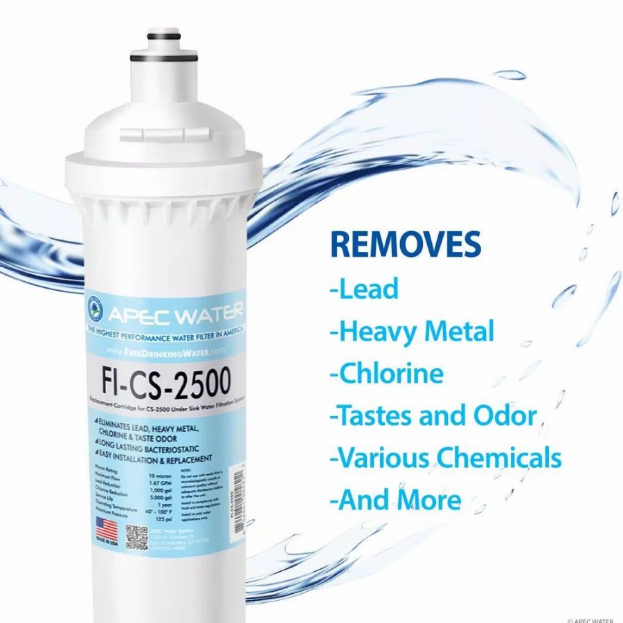 Water Filters * | Water Filtration Systems Apec Water Systems Cs-Series 5,000 Gal. Replacement Filter For Cs-2500 High Capacity Under-Counter Water Filtration System