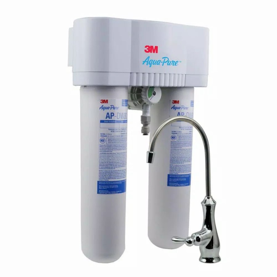 Water Filters * | Water Filtration Systems 3M Aqua-Pure Under Sink Dedicated Faucet Water Filtration System Ap-Dws1000 (1 Per Case)