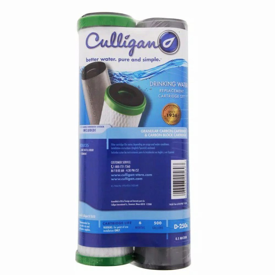 Water Filters * | Replacement Water Filters Culligan Undersink Filter Replacement Cartridge Set