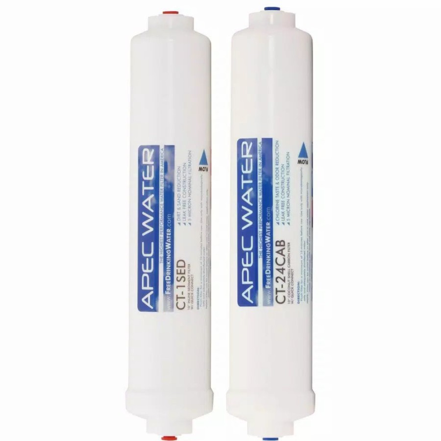 Water Filters * | Replacement Water Filters Apec Water Systems Ultimate 10 In. Quick Connect Under Counter Reverse Osmosis Replacement Pre-Filter Set For Ro-Quick90 Stage 1-2