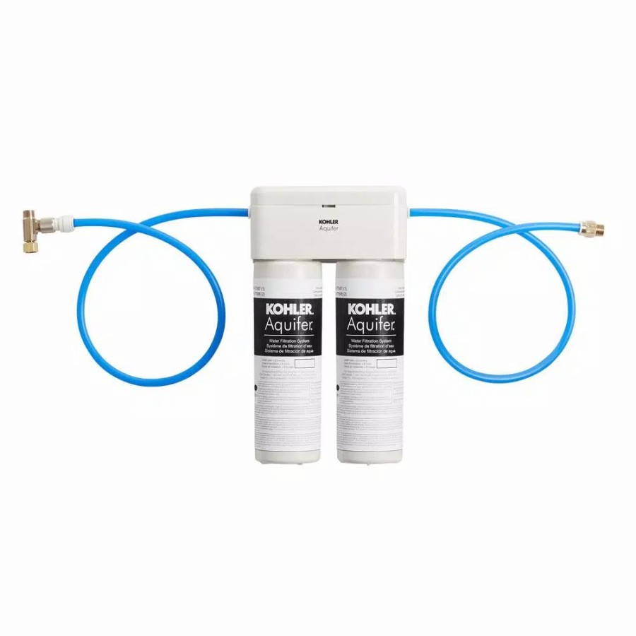 Water Filters * | Water Filtration Systems Kohler Aquifer Under-Sink Double Cartridge Water Filtration System