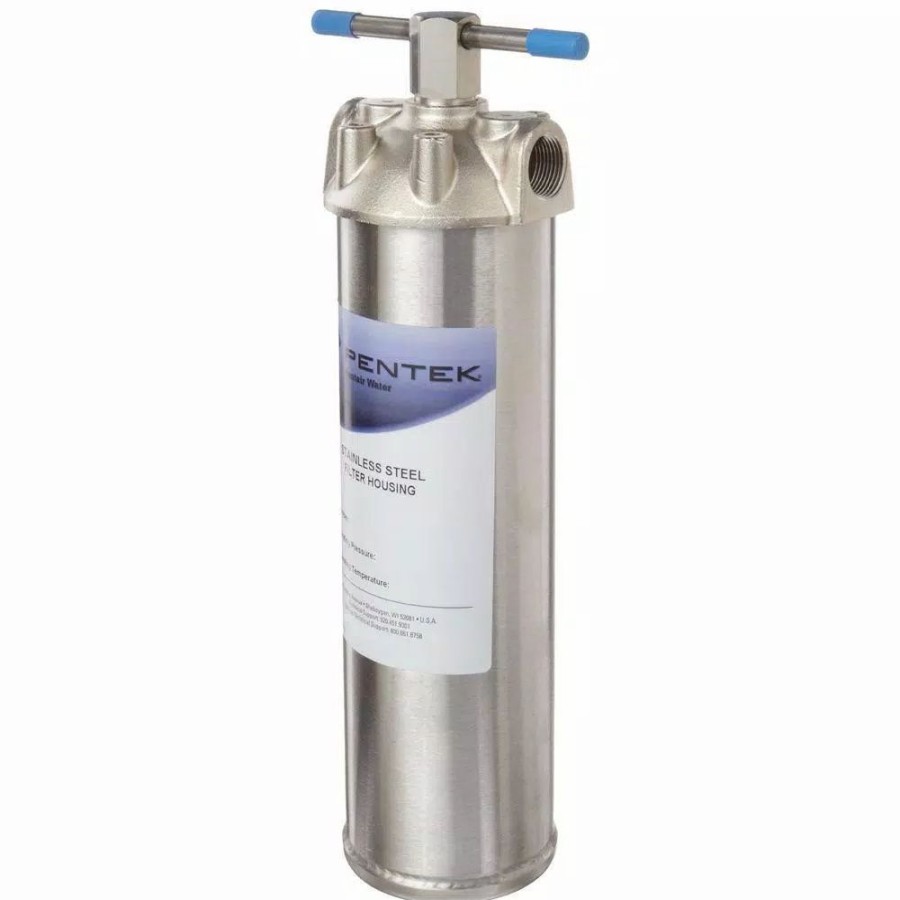 Water Filters * | Water Filter Parts Pentek St-1 Stainless Steel Water Filter Housing