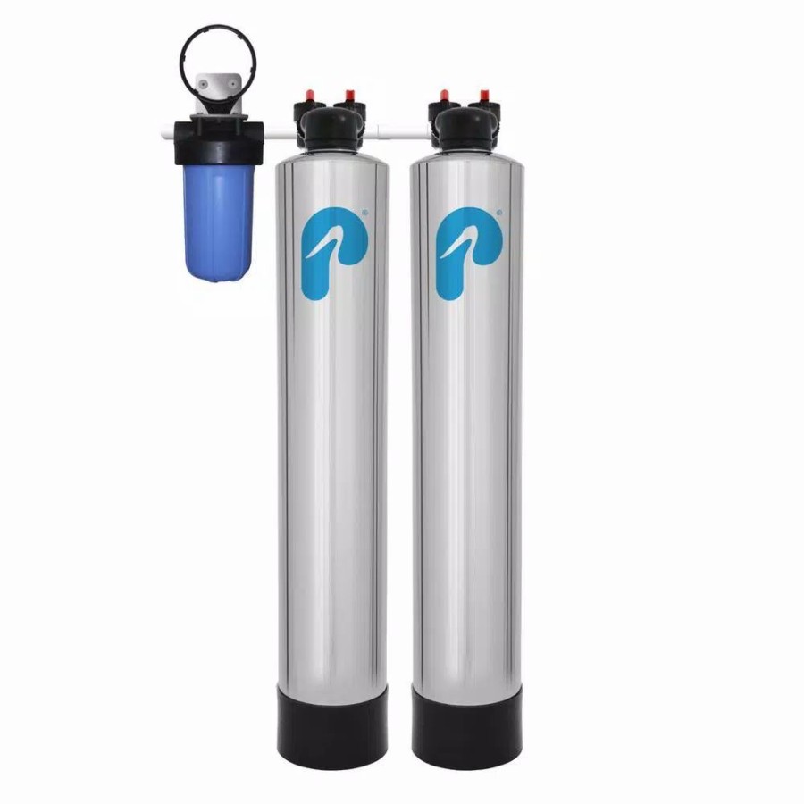 Water Filters * | Water Filtration Systems Pelican Water 15 Gpm Whole House Water Filtration And Natursoft Water Softener Alternative System