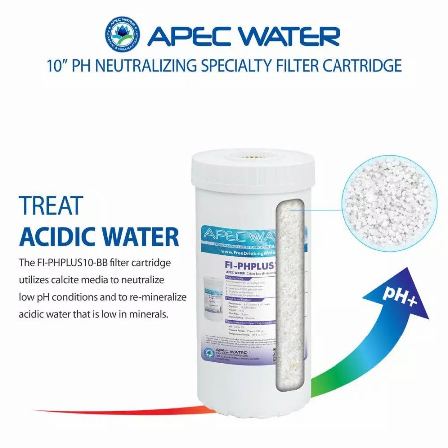 Water Filters * | Water Filtration Systems Apec Water Systems 10 In. Big Blue Specialty Calcite Low Ph Neutralizing Replacement Water Filter Cartridge