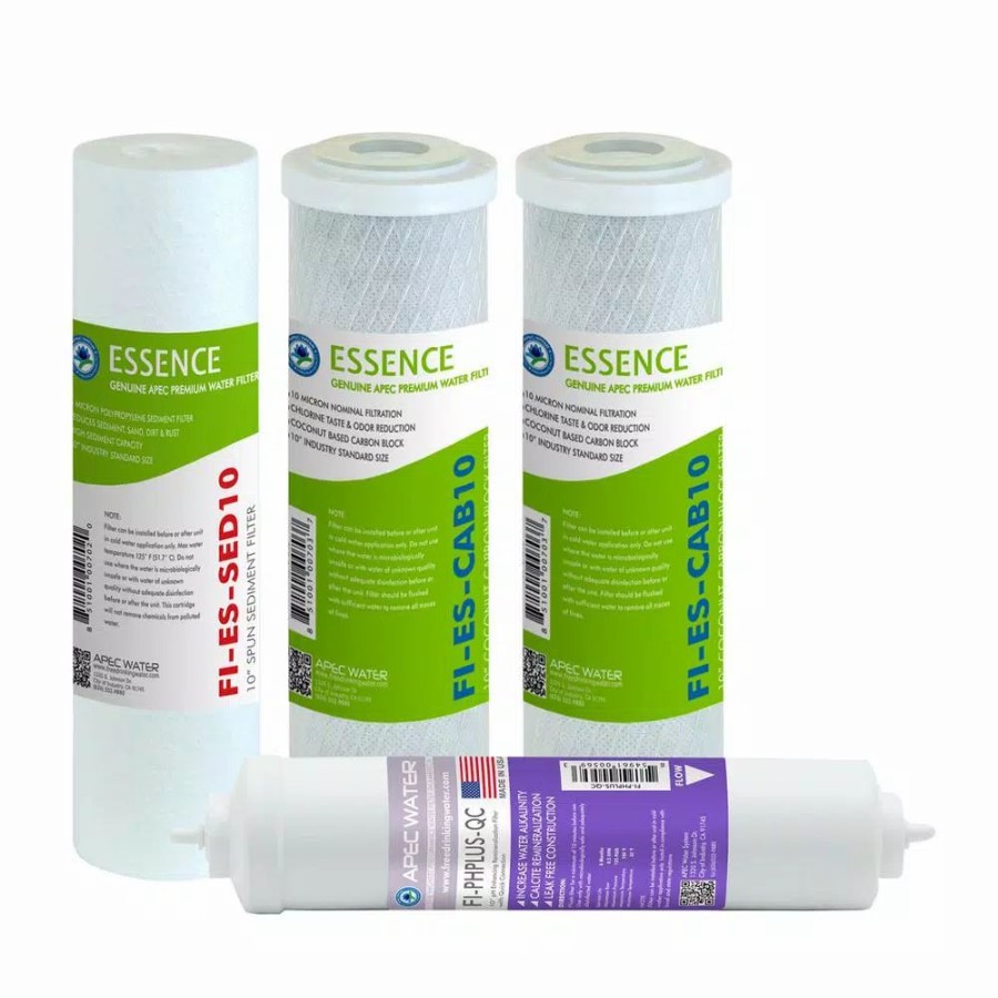 Water Filters * | Water Filtration Systems Apec Water Systems Essence 10 In. Replacement Pre-Filter Set With Ph+ Calcium Carbonate Re-Mineralization Filter For Roes-Ph75