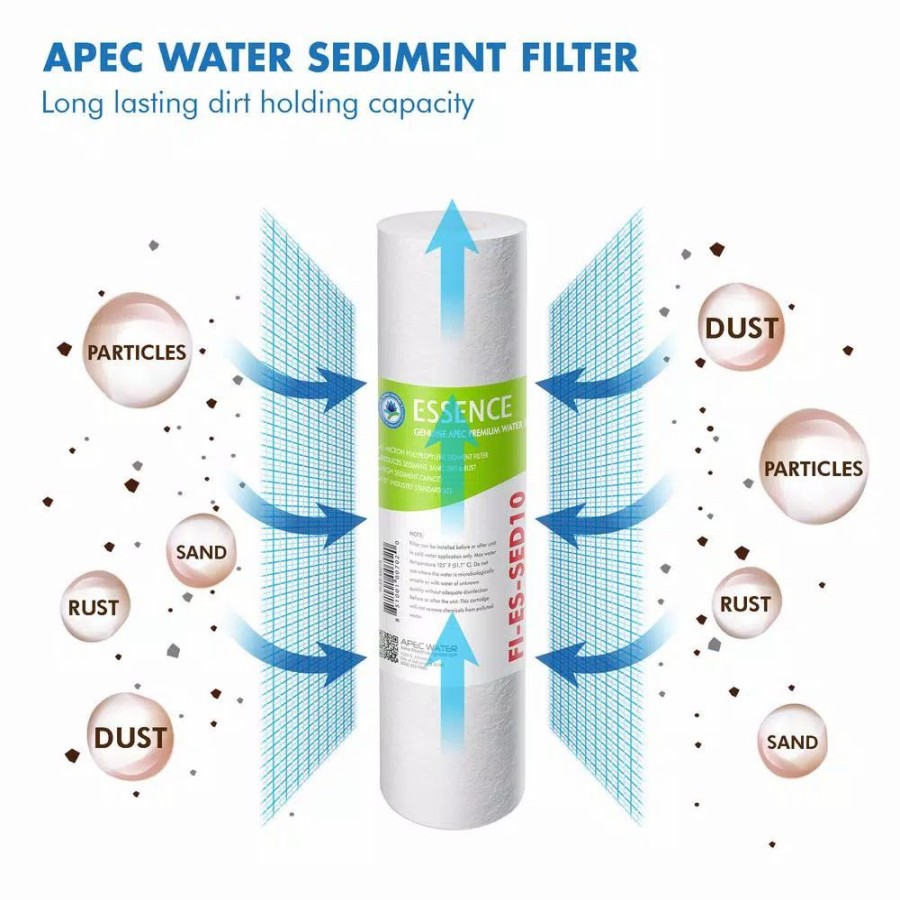 Water Filters * | Water Filtration Systems Apec Water Systems Essence 10 In. Replacement Pre-Filter Set With Ph+ Calcium Carbonate Re-Mineralization Filter For Roes-Ph75