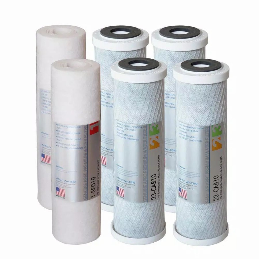 Water Filters * | Water Filtration Systems Apec Water Systems Ultimate 10 In. Super Capacity 3-Stage Replacement Pre-Filter Set (Bundle Of 2 Sets)