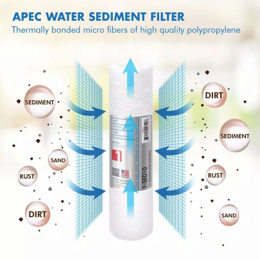 Water Filters * | Water Filtration Systems Apec Water Systems Ultimate 10 In. Super Capacity 3-Stage Replacement Pre-Filter Set (Bundle Of 2 Sets)