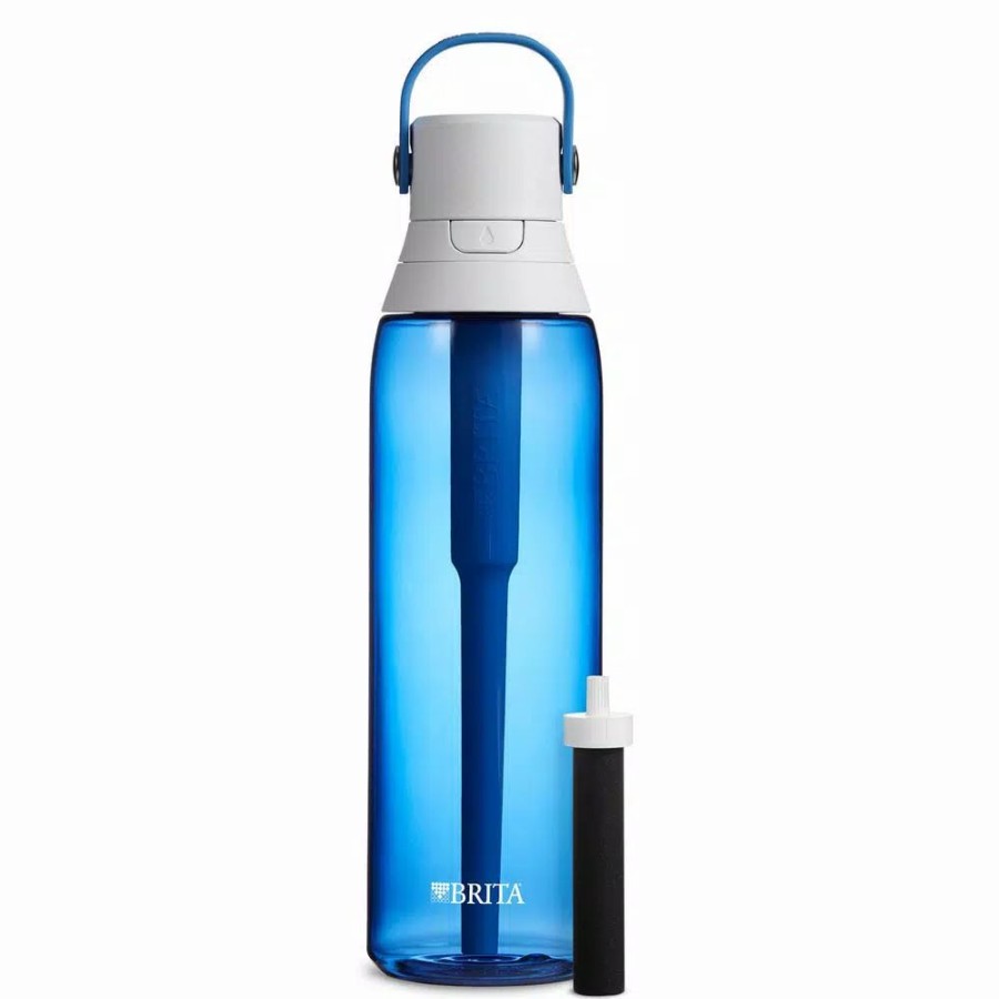 Water Filters * | Water Filter Pitchers Brita Premium 26 Oz. Sapphire Filtering Water Bottle, Bpa Free