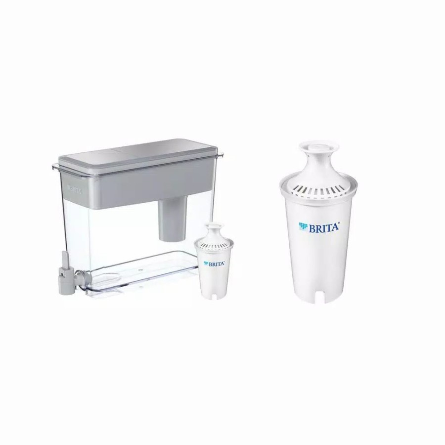 Water Filters * | Water Filter Pitchers Brita 18-Cup Ultramax Water Filter Pitcher Dispenser And Water Filter Replacement Bundle, Bpa Free