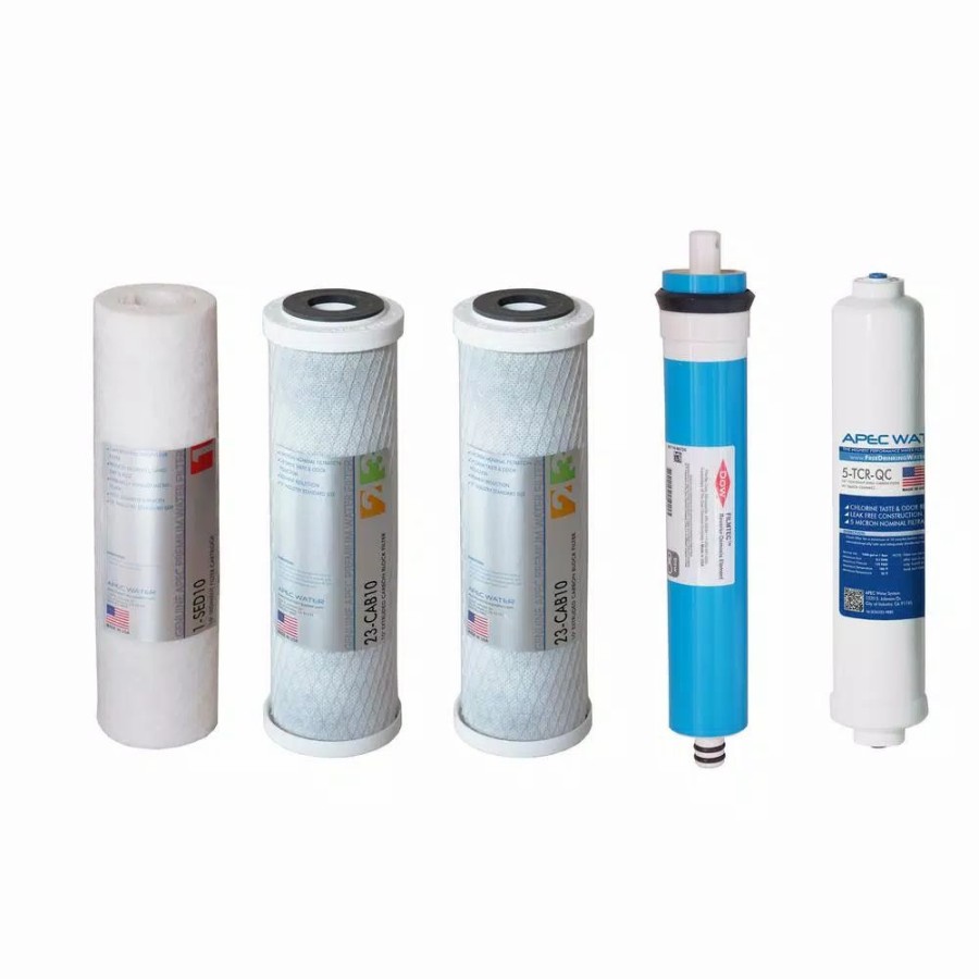 Water Filters * | Replacement Water Filters Apec Water Systems Ultimate Reverse Osmosis System 50 Gpd Stage 1-5 Replacement Water Filter Cartridge